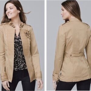 White House Black Market WHBM Pioneer Khaki Prairie Field Jacket 6